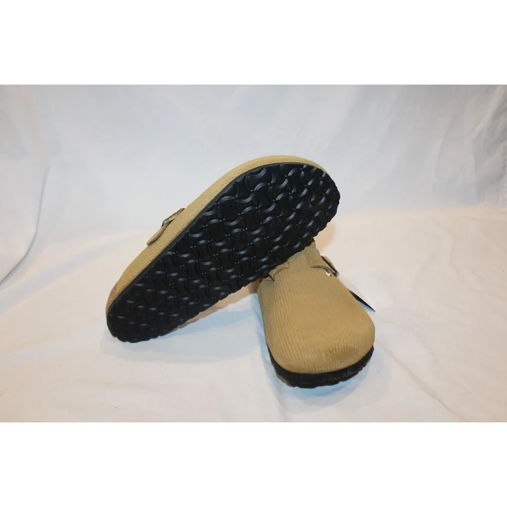 Birkenstock Unisex Boston Suede‎ Mule Clog Corduroy Sandals EU 45 REG NEW BROWN